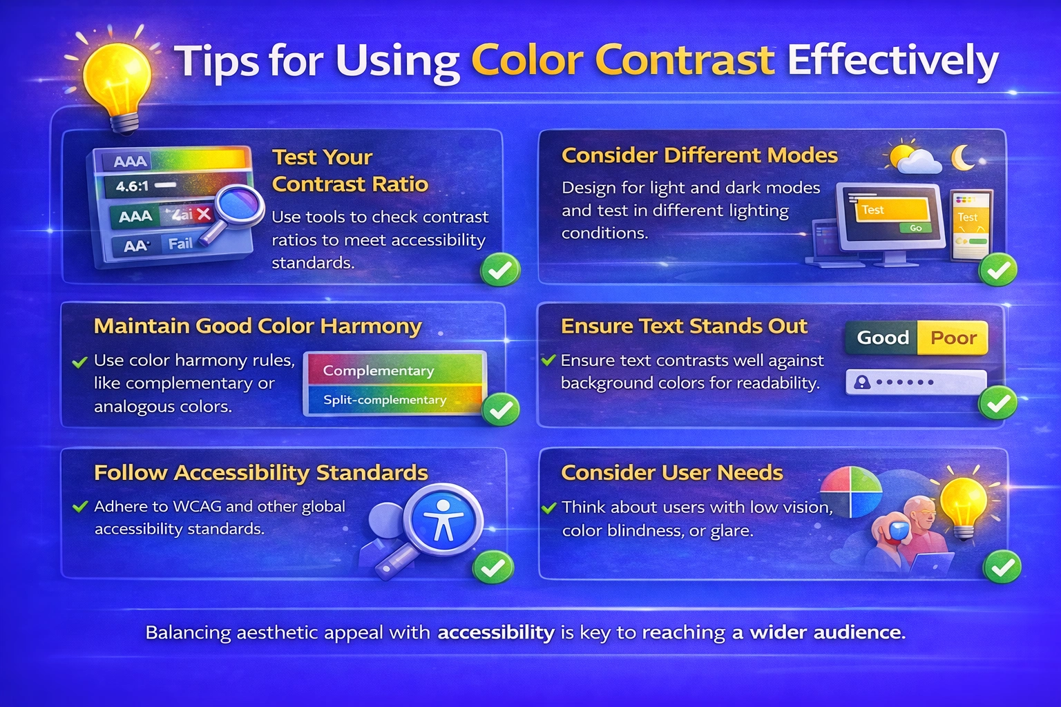 Tips for using Color Contrast effectively